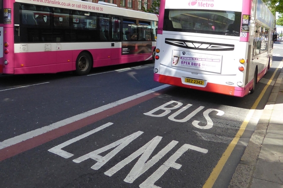 Bus lane location