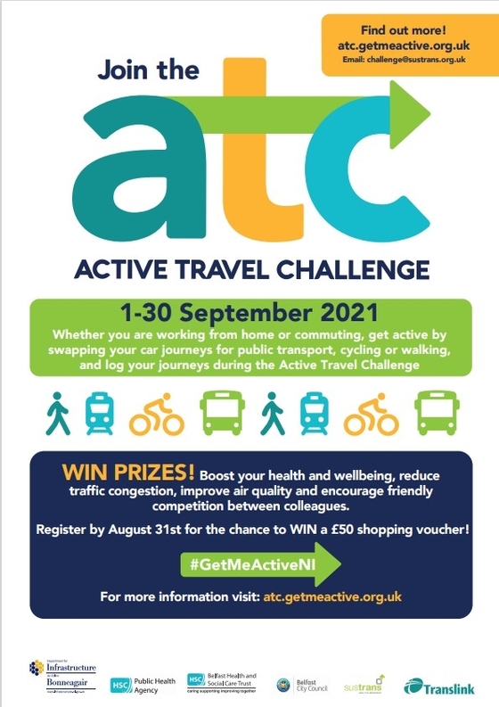 Leave the car at home and sign-up to the Active Travel Challenge this September!